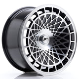 Cerchio in Lega JAPAN RACING JR14 17x8.5 ET15 con foratura su misura Gloss Black Machined Face