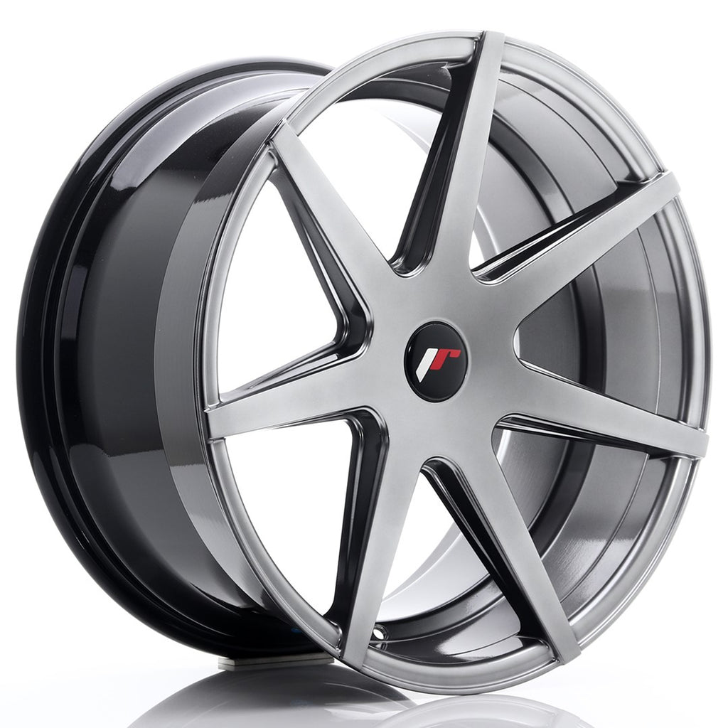 Cerchio in Lega JAPAN RACING JR20 20x10 ET20-40 5H con foratura su misura Hyper Black