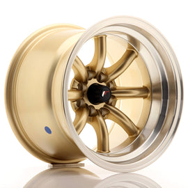 Cerchio in Lega JAPAN RACING JR19 15x10.5 ET-32 4x100/114 Gold w/ Machined Lip