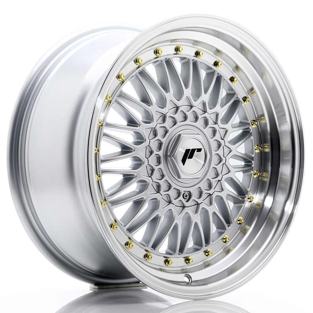 Cerchio in Lega JAPAN RACING JR9 17x8.5 ET35 con foratura su misura Silver w/Machined Lip