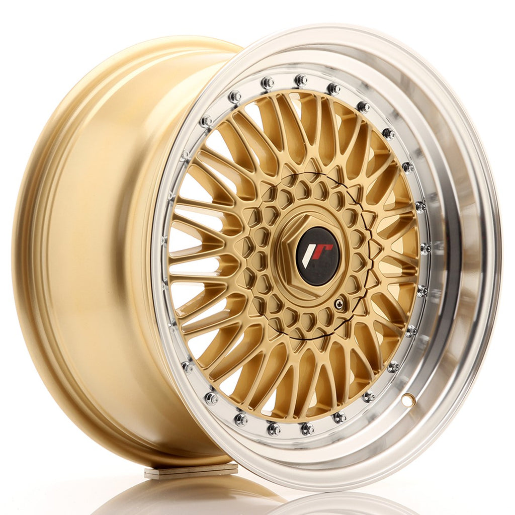 Cerchio in Lega JAPAN RACING JR9 17x8,5 ET20-35 con foratura su misura Gold w/ Machined Lip