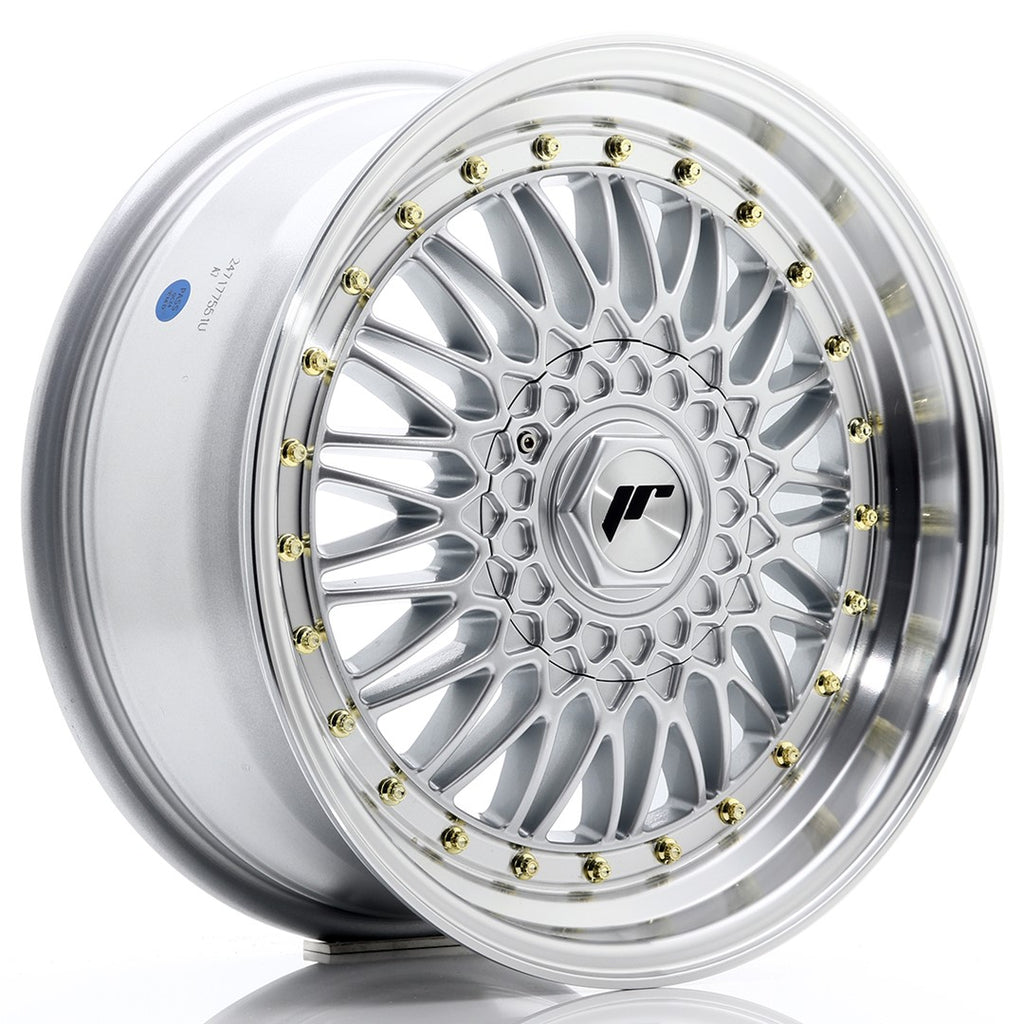 Cerchio in Lega JAPAN RACING JR9 17x7,5 ET20-35 con foratura su misura Silver w/ Machined Lip
