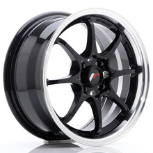 Load image into Gallery viewer, Cerchio in Lega JAPAN RACING JR5 15x7 ET35 4x100 Gloss Black w/Machined Lip