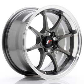 Cerchio in Lega JAPAN RACING JR5 15x8 ET28 4x100 Gun Metal w/ Machined Lip