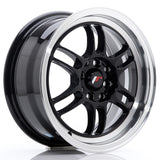 Cerchio in Lega JAPAN RACING JR7 15x7 ET38 4x100/114 Glossy Black w/Machined Lip