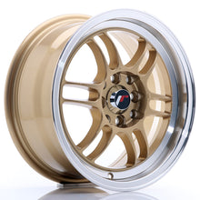 Load image into Gallery viewer, Cerchio in Lega JAPAN RACING JR7 15x7 ET38 4x100/114 Gold w/Machined Lip