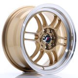 Cerchio in Lega JAPAN RACING JR7 15x7 ET38 4x100/114 Gold w/Machined Lip