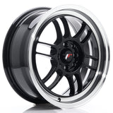 Cerchio in Lega JAPAN RACING JR7 16x7 ET38 4x100/114 Gloss Black w/Machined Lip