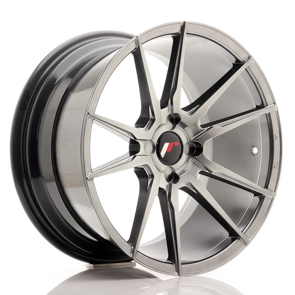 Cerchio in Lega JAPAN RACING JR21 18x9,5 ET30-40 4H con foratura su misura Hyper Black