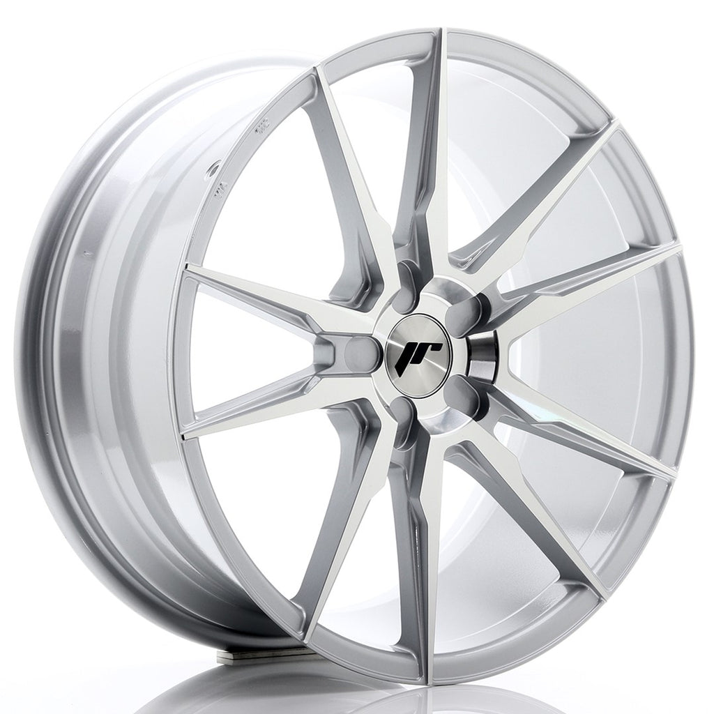 Cerchio in Lega JAPAN RACING JR21 19x8.5 ET20-43 5H con foratura su misura Silver Machined Face