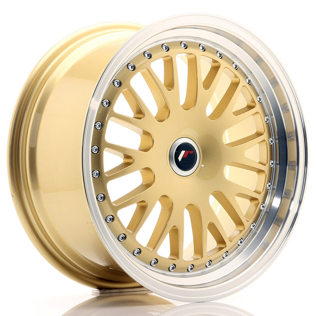 Cerchio in Lega JAPAN RACING JR10 17x8 ET35 con foratura su misura Gold w/Machined Lip