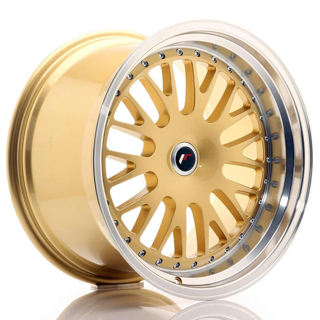 Cerchio in Lega JAPAN RACING JR10 19x11 ET15-30 con foratura su misura Gold w/Machined Lip