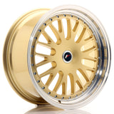 Cerchio in Lega JAPAN RACING JR10 19x8.5 ET20-35 con foratura su misura Gold w/Machined Lip