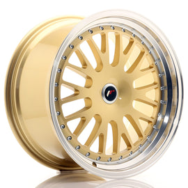 Cerchio in Lega JAPAN RACING JR10 19x9.5 ET20-35 con foratura su misura Gold w/ Machined Lip