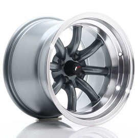 Cerchio in Lega JAPAN RACING JR19 15x10.5 ET-32 4x100 Gun Metal w/ Machined Lip