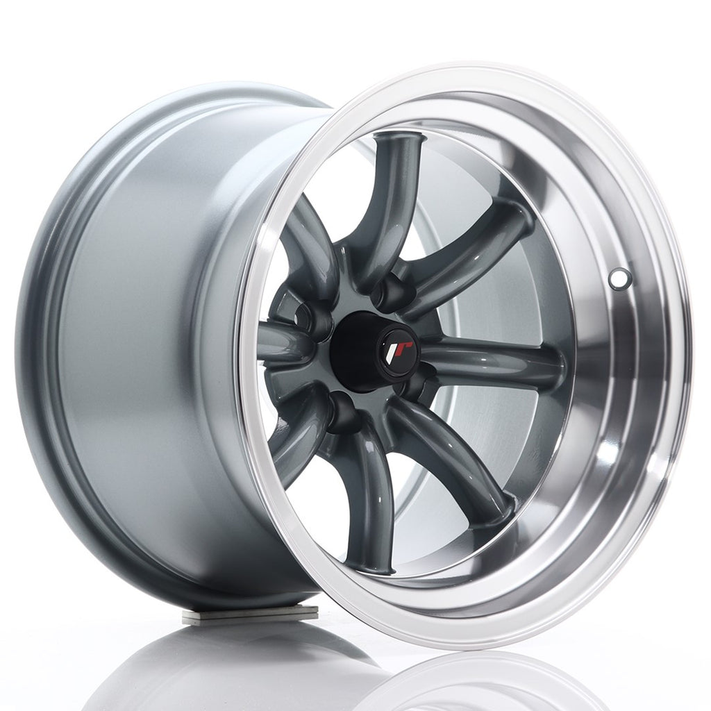 Cerchio in Lega JAPAN RACING JR19 15x10,5 ET-32 4x100 Gun Metal w/ Machined Lip