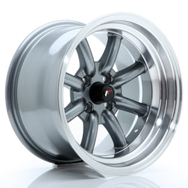 Cerchio in Lega JAPAN RACING JR19 15x9 ET-13 4x100 Gun Metal w/ Machined Lip