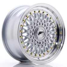 Load image into Gallery viewer, Cerchio in Lega JAPAN RACING JR9 15x7 ET20 con foratura su misura Silver w/ Machined Lip