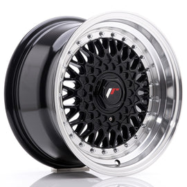 Cerchio in Lega JAPAN RACING JR9 15x8 ET20 4x100/108 Gloss Black w/ Machined Lip