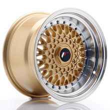 Carica l'immagine nel visualizzatore di Gallery, Cerchio in Lega JAPAN RACING JR9 15x9 ET10 4x100/108 Gold w/ Machined Lip