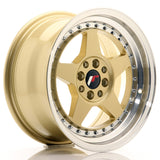 Cerchio in Lega JAPAN RACING JR6 16x8 ET25 4x100/108 Gold w/Machined Lip