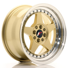 Load image into Gallery viewer, Cerchio in Lega JAPAN RACING JR6 16x8 ET30 4x100/114 Gold w/Machined Lip