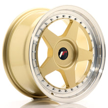 Load image into Gallery viewer, Cerchio in Lega JAPAN RACING JR6 17x8 ET20-35 con foratura su misura Gold w/Machined Lip