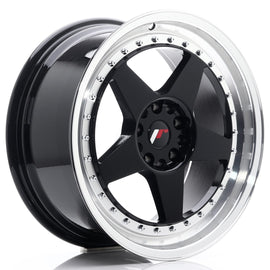 Cerchio in Lega JAPAN RACING JR6 18x8.5 ET22 5x114.3/120 Gloss Black w/ Machined Lip