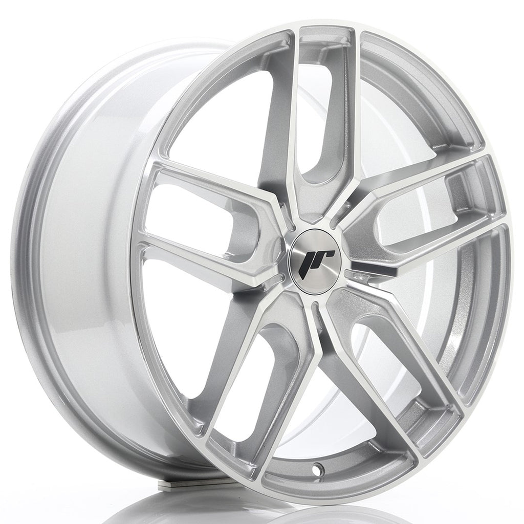 Cerchio in Lega JAPAN RACING JR25 18x8,5 ET20-40 5H con foratura su misura Silver Machined Face