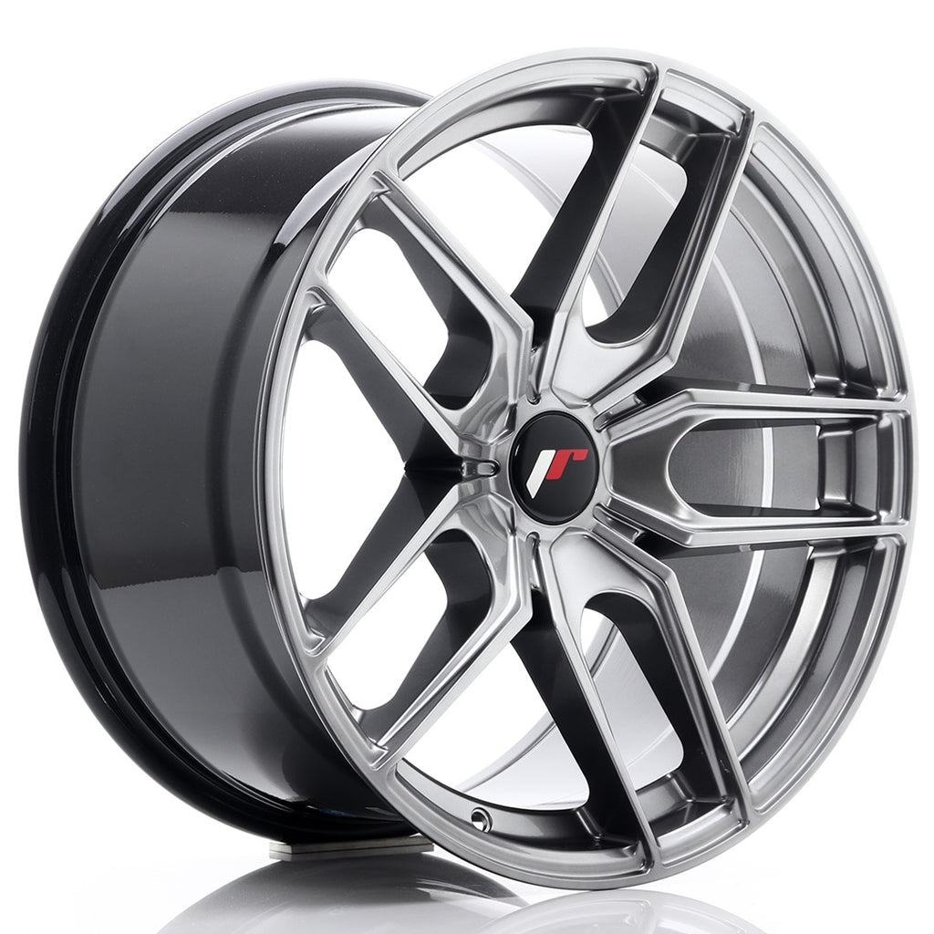 Cerchio in Lega JAPAN RACING JR25 18x9,5 ET20-40 5H con foratura su misura Hyper Black
