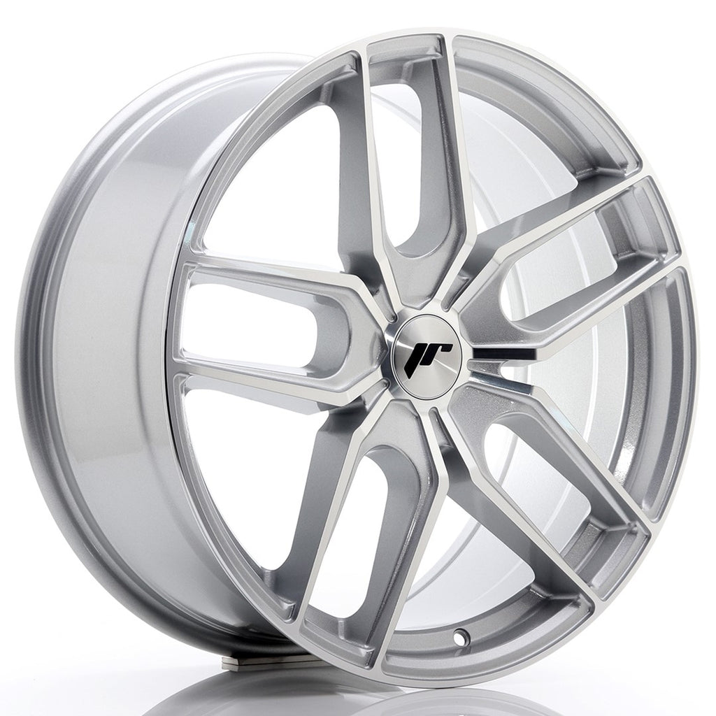 Cerchio in Lega JAPAN RACING JR25 19x8.5 ET20-40 5H con foratura su misura Silver Machined Face