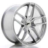 Cerchio in Lega JAPAN RACING JR25 19x9.5 ET20-40 5H con foratura su misura Silver Machined Face