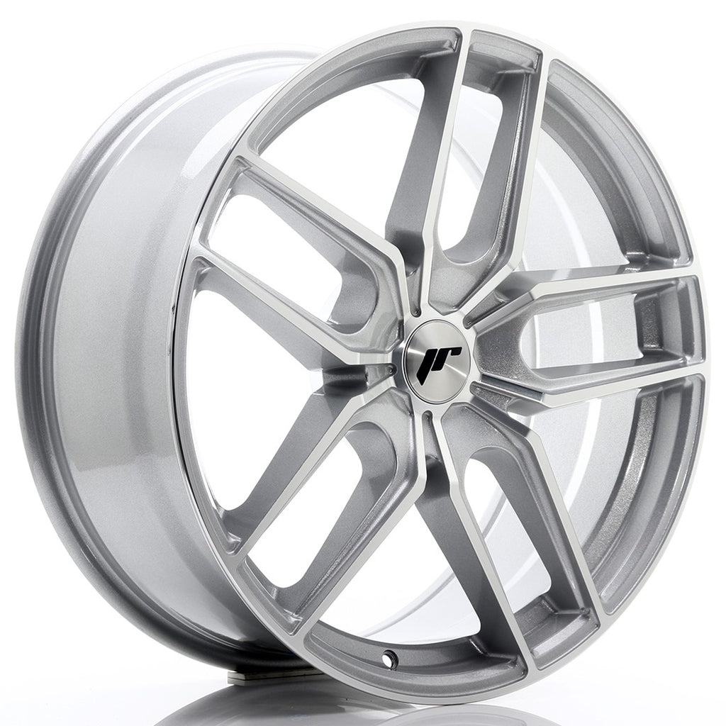 Cerchio in Lega JAPAN RACING JR25 20x8,5 ET20-40 5H con foratura su misura Silver Machined Face