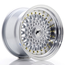 Load image into Gallery viewer, Cerchio in Lega JAPAN RACING JR9 15x9 ET10 con foratura su misura Silver w/ Machined Lip