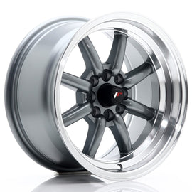 Cerchio in Lega JAPAN RACING JR19 15x8 ET0 4x100/108 Gun Metal w/ Machined Lip