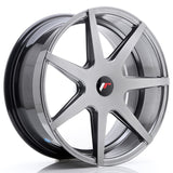 Cerchio in Lega JAPAN RACING JR20 19x8.5 ET20-40 con foratura su misura Hyper Black