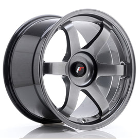 Cerchio in Lega JAPAN RACING JR3 18x10,5 ET25-30 con foratura su misura Hyper Black