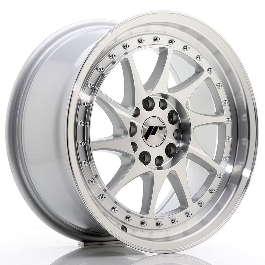 Cerchio in Lega JAPAN RACING JR26 17x8 ET35 4x100/114 Silver Machined Face