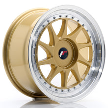 Load image into Gallery viewer, Cerchio in Lega JAPAN RACING JR26 17x8 ET20-35 con foratura su misura Gold w/Machined Lip