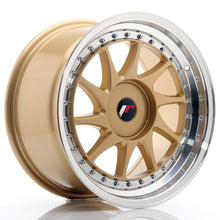 Load image into Gallery viewer, Cerchio in Lega JAPAN RACING JR26 17x9 ET20-35 con foratura su misura Gold w/Machined Lip