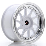 Cerchio in Lega JAPAN RACING JR26 17x9 ET20-35 con foratura su misura White w/Machined Lip