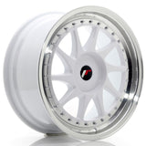 Cerchio in Lega JAPAN RACING JR26 18x8.5 ET20-40 con foratura su misura White w/Machined Lip