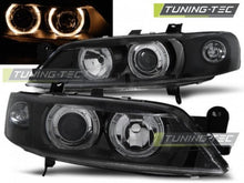 Carica l&#39;immagine nel visualizzatore di Gallery, Fari Anteriori OPEL VECTRA B 99-02 ANGEL EYES BLACK