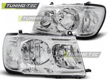 Carica l&#39;immagine nel visualizzatore di Gallery, Fari Anteriori TOYOTA LAND CRUISER FJ100 98-04 CHROME
