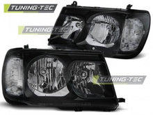Carica l&#39;immagine nel visualizzatore di Gallery, Fari Anteriori TOYOTA LAND CRUISER FJ100 98-04 BLACK
