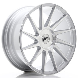 Cerchio in Lega JAPAN RACING JR22 18x8.5 ET40 con foratura su misura Silver Machined Face
