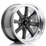 Cerchio in Lega JAPAN RACING JR19 16x8 ET-20-0 con foratura su misura Gun Metal