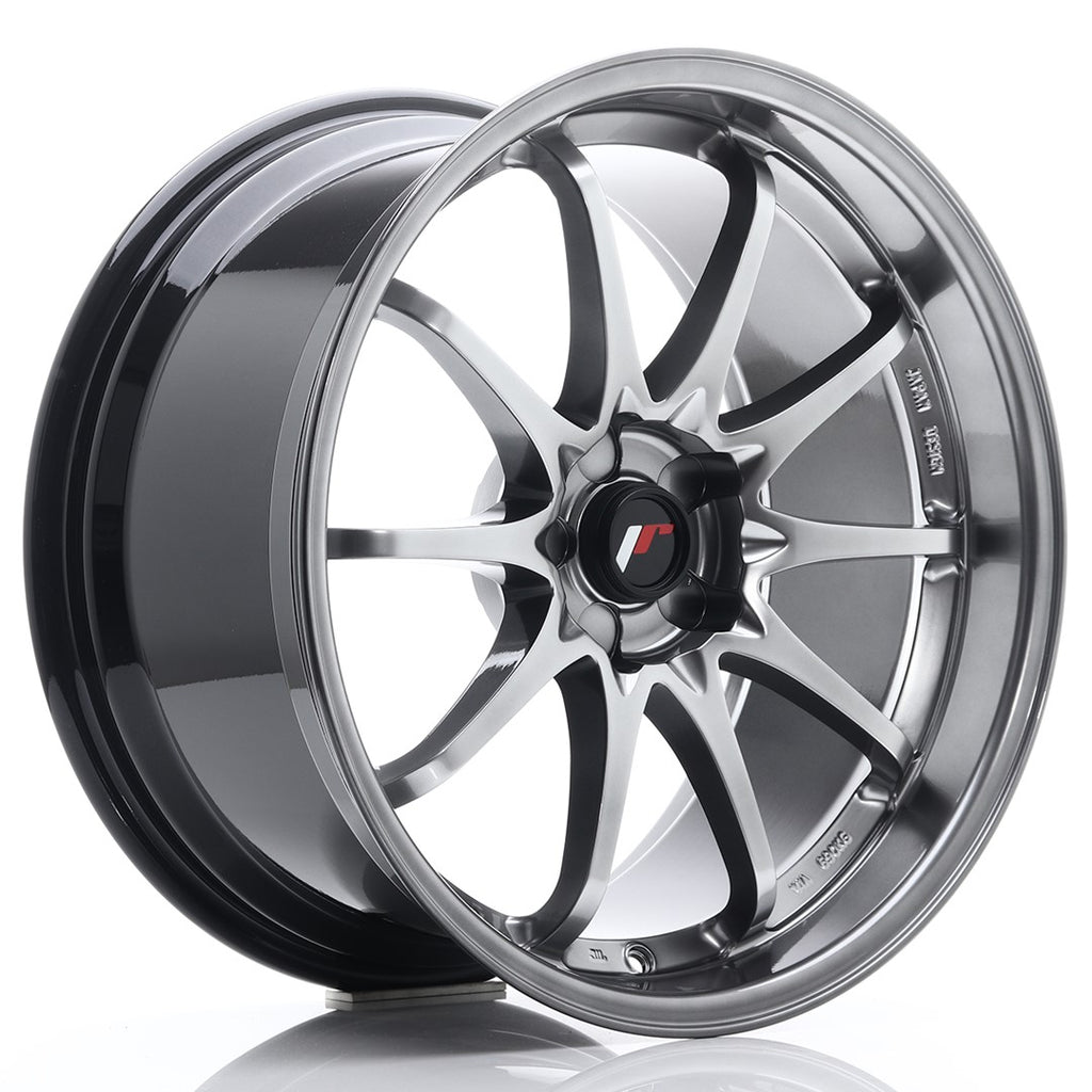 Cerchio in Lega JAPAN RACING JR5 19x9.5 ET12-36 5H con foratura su misura Hyper Black