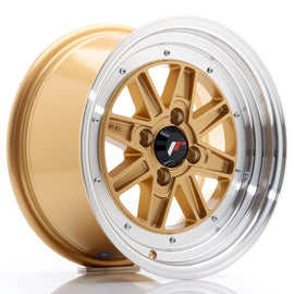 Cerchio in Lega JAPAN RACING JR31 15x7.5 ET20 4x100 Gold w/ Machined Lip