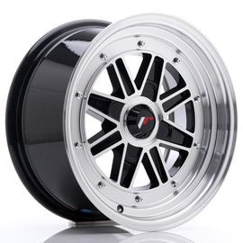 Cerchio in Lega JAPAN RACING JR31 15x7.5 ET20 4H con foratura su misura Gloss Black Machined Face